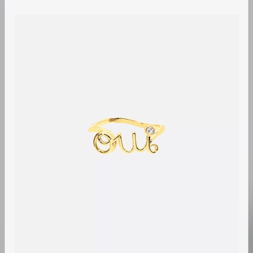 Christian Dior Dioramour Ring Diamond Gold Oui Authentic New